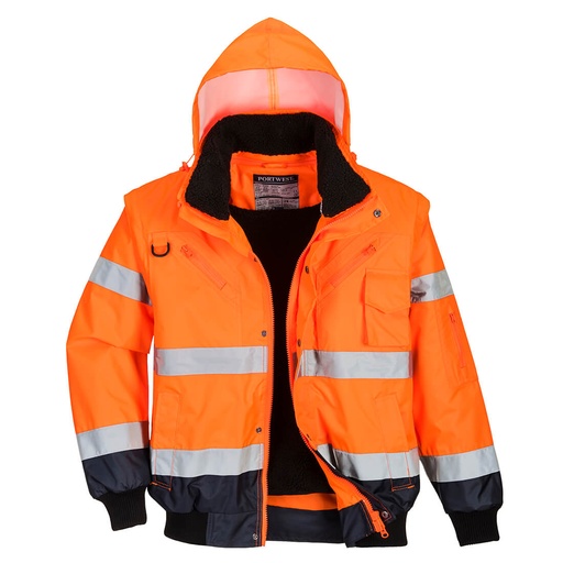 [C465] C465 3-in-1 Hi-Vis Contrast Bomber Jacket
