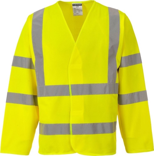 [C473] C473 Xhaketë Hi-Vis me Dy Shirita Horizontal dhe Vertikal