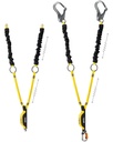 L015 ABSORBICA®-Y TIE-BACK Double lanyard with integrated intermediate tie-back rings and energy absorber