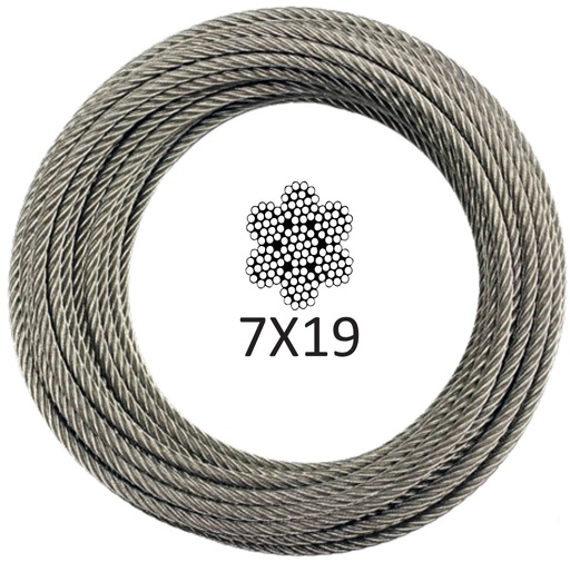 [FA2020099] FA2020099 Stainless Steel Wire Rope 8mm 7x19  (price by mtr)