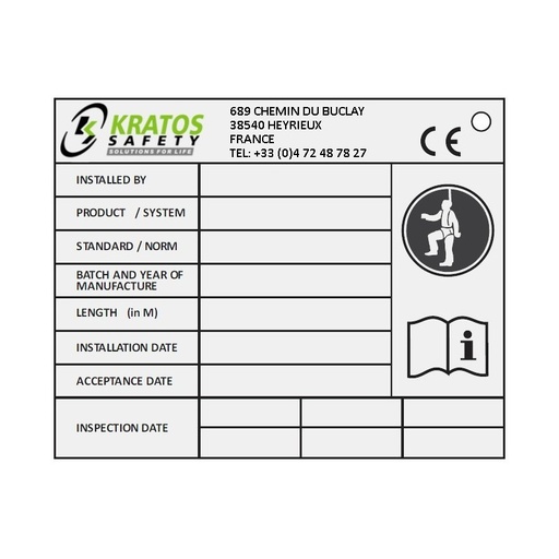 [FA2090200] FA2090200 Identification plate for the 5 KS systems + KS-Line