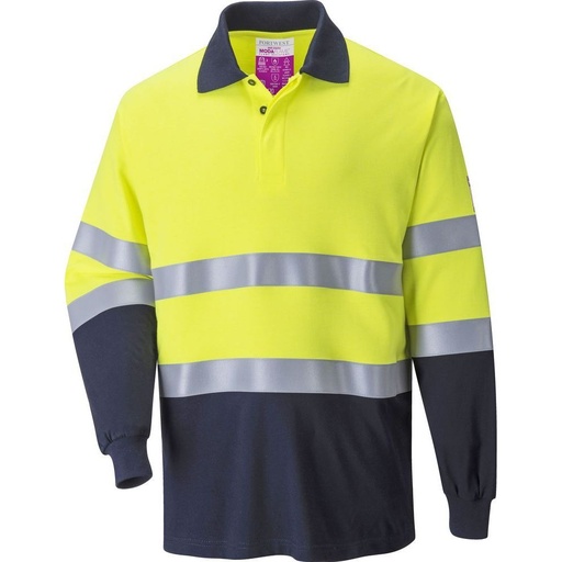 [FR74] FR74 Flame Resistant Anti-Static Two Tone Polo Shirt