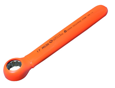 [MS38] MS38 1000V Insulated ring spanner 6-sided, single head inclined 15°