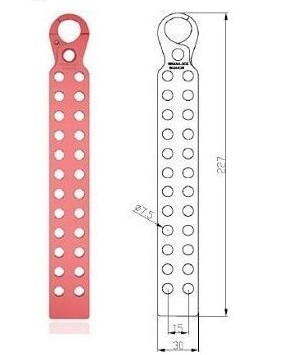 [K26] K26 24 Holes Anti-Spark Aluminum Hasp Lockouts