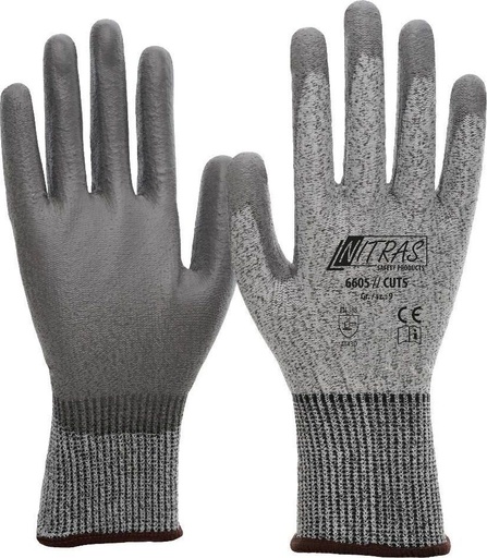 [N6605] N6605 CUT5 Cut protection PU coated gloves, level D