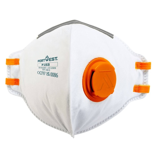 [P153WHR] P153 FFP1 Valved Dolomite Fold Flat Respirator