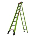 13814 KING KOMBO Industrial, 8' 170 kg Rated, Fiberglass 3-in-1 All-Access Combination Ladder with Rotating Wall Pad, V-Rung Corner Pad, GROUND CUE, and Heavy-Duty Feet