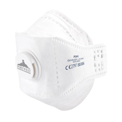[P391WHR] P391 EAGLE FFP3 Valved Dolomite Fold Flat Respirator