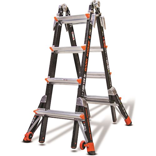 [15145EN] 15145EN DARK HORSE, 4 x 5 Model - EN 131 - 150 kg Rated, Fiberglass Articulated Extendable Laddere Ladder