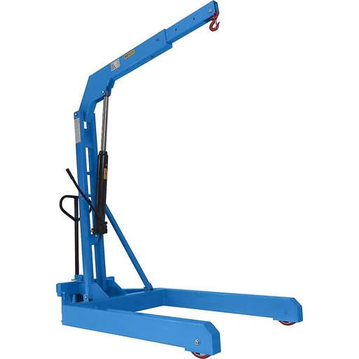 [739460-W10] 739460 BLUE workshop crane, max. load 2000 kg, parallel chassis, double action hydraulic system