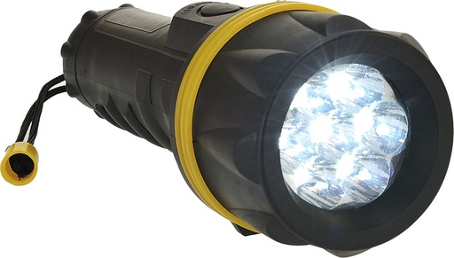 [PA60YBR] PA60 7 LED Rubber Torch 