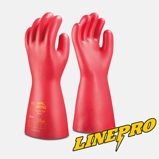 DIE00 LINEPRO Μονωτικά γάντια από φυσικό καουτσούκ 00 (500V AC), μήκος 36cm