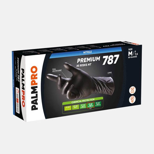 PALMPRO 787 Disposable Nitrile glove powder free, 300mm, 0.16mm/10gr