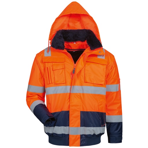 ARTHUR/OLIVER Hi-Vis 4-in-1 Two-Tone Waterproof Breathable Winter Bomber Jacket
