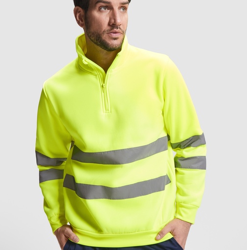 [HV9314] HV9314 SPICA High-visibility sweater with half zip