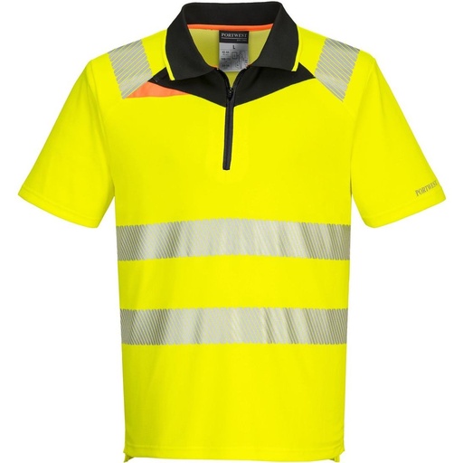 [DX412] DX412 DX4 Hi-Vis Zip Polo Shirt S/S