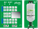 4802 Station DUO with 1x1000ml Plum DUO Eye Wash+ wall mount+ pictogram