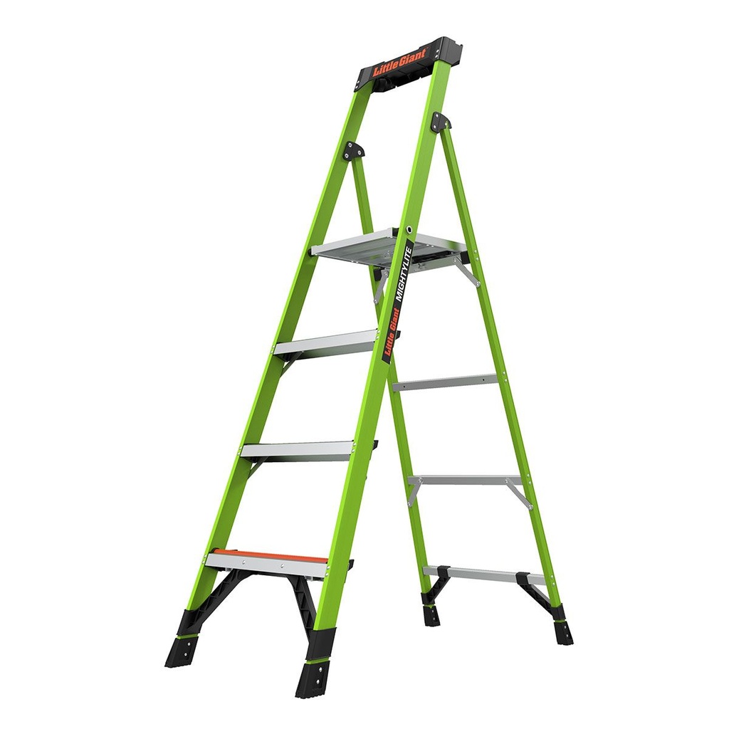 MIGHTYLITE  EN 131 - 150 kg Rated, Fiberglass Electrical Insulated Stepladder with GROUND CUE