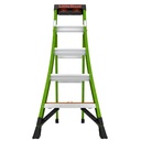 KING KOMBO Industrial, 170 kg Rated, Fiberglass Electrical Insulated 3-in-1 All-Access Combination Ladder with Rotating Wall Pad, V-Rung Corner Pad, GROUND CUE, and Heavy-Duty Feet
