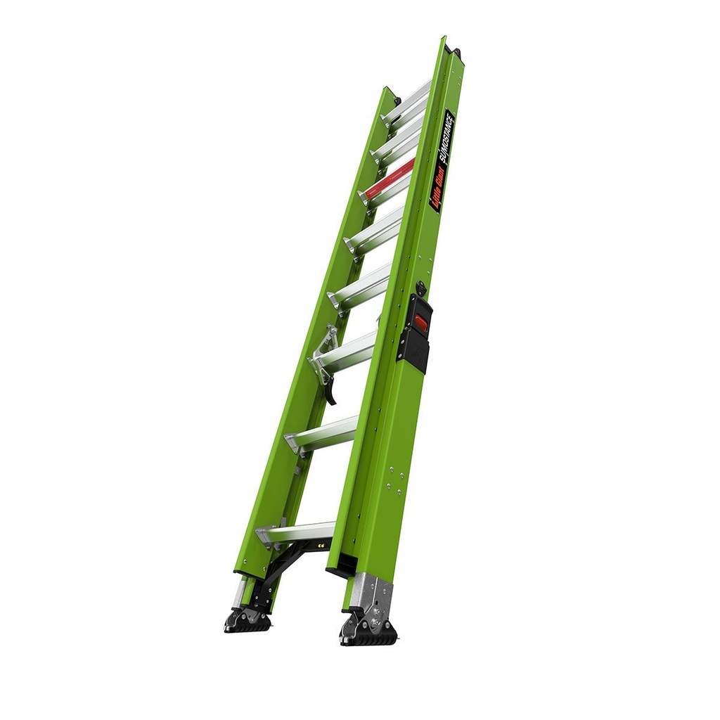 SUMOSTANCE with HYPERLITE Technology - EN 131 - 150 kg Rated, Fiberglass Electrical Insulated Extension Ladder with GROUND CUE and Pole Strap