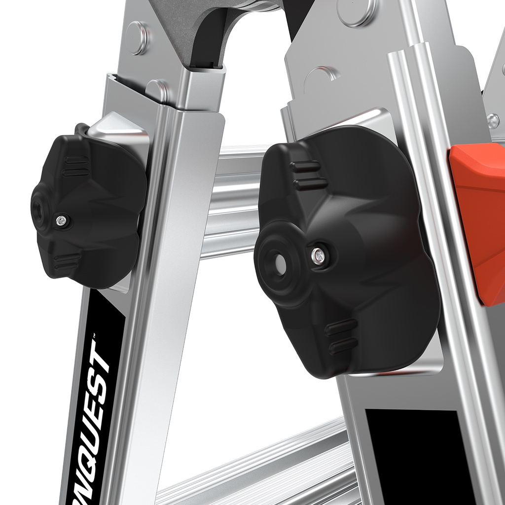 CONQUEST 2.0 EN 131 - 150 kg Rated, Aluminum Articulated Extendable Ladder with ALL-TERRAIN Outriggers