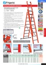 V047 Fiberglass Electrical Insulated Multipurpose ladder in three sections with rungs with stabilizing base