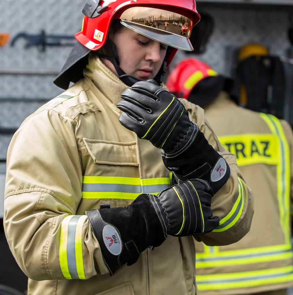 FHR 001L Leather firefighters’ gloves