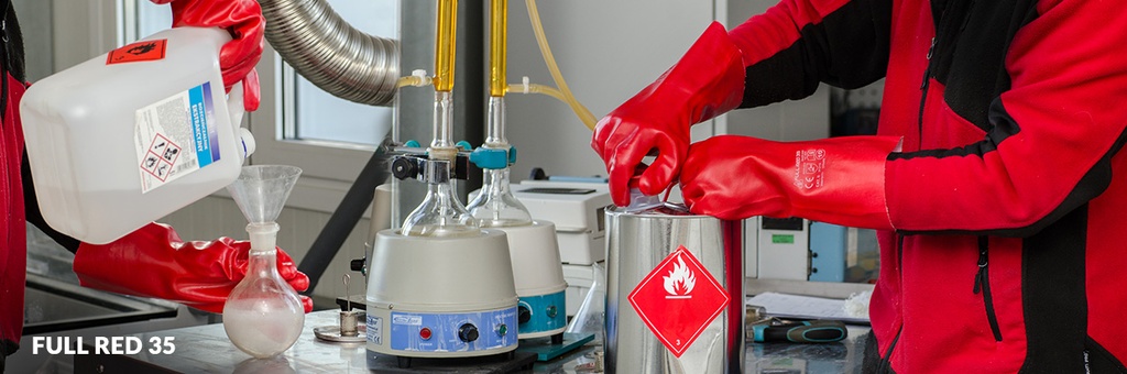 FULL RED  35 Safety work gloves