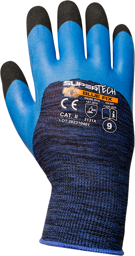 SUPER TECH BLUE FIX Safety work gloves
