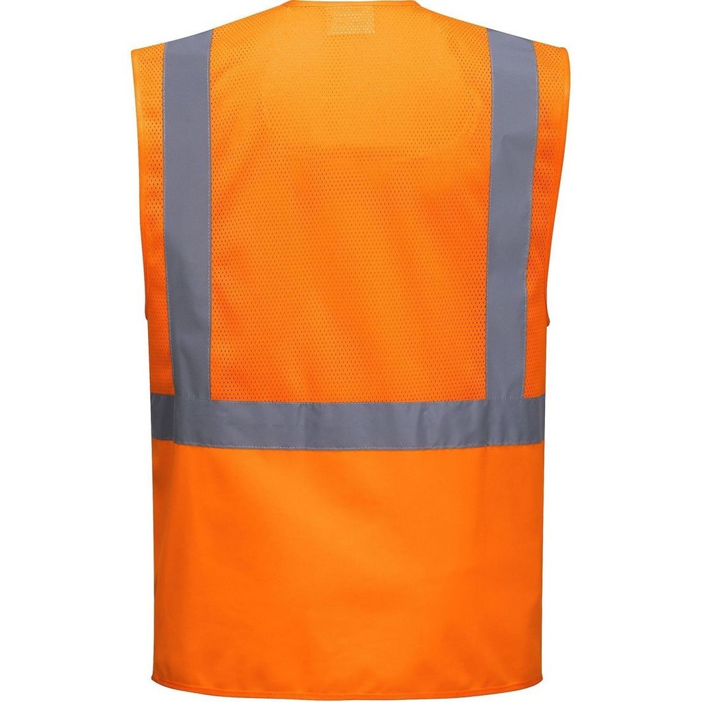 C496 Madrid Hi-Vis Half Mesh Executive Vest