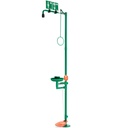 ClassicLine body safety shower with eye shower with bowl, draining of the eye shower over the stand pipe, Hand/O Shower and Eyewash