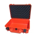 02.02.0132 First Aid Box plastic &quot;Pharma Waterproof Medi Box&quot; orange (Empty)