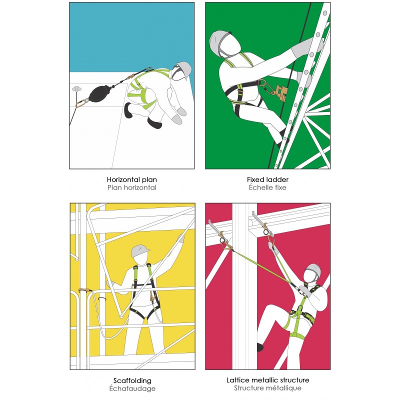 FA 30 900 20 - Expandable webbing lanyard maxi length 2 mtr with energy absorber with central weaving and progressive deformation + 2 aluminium hooks