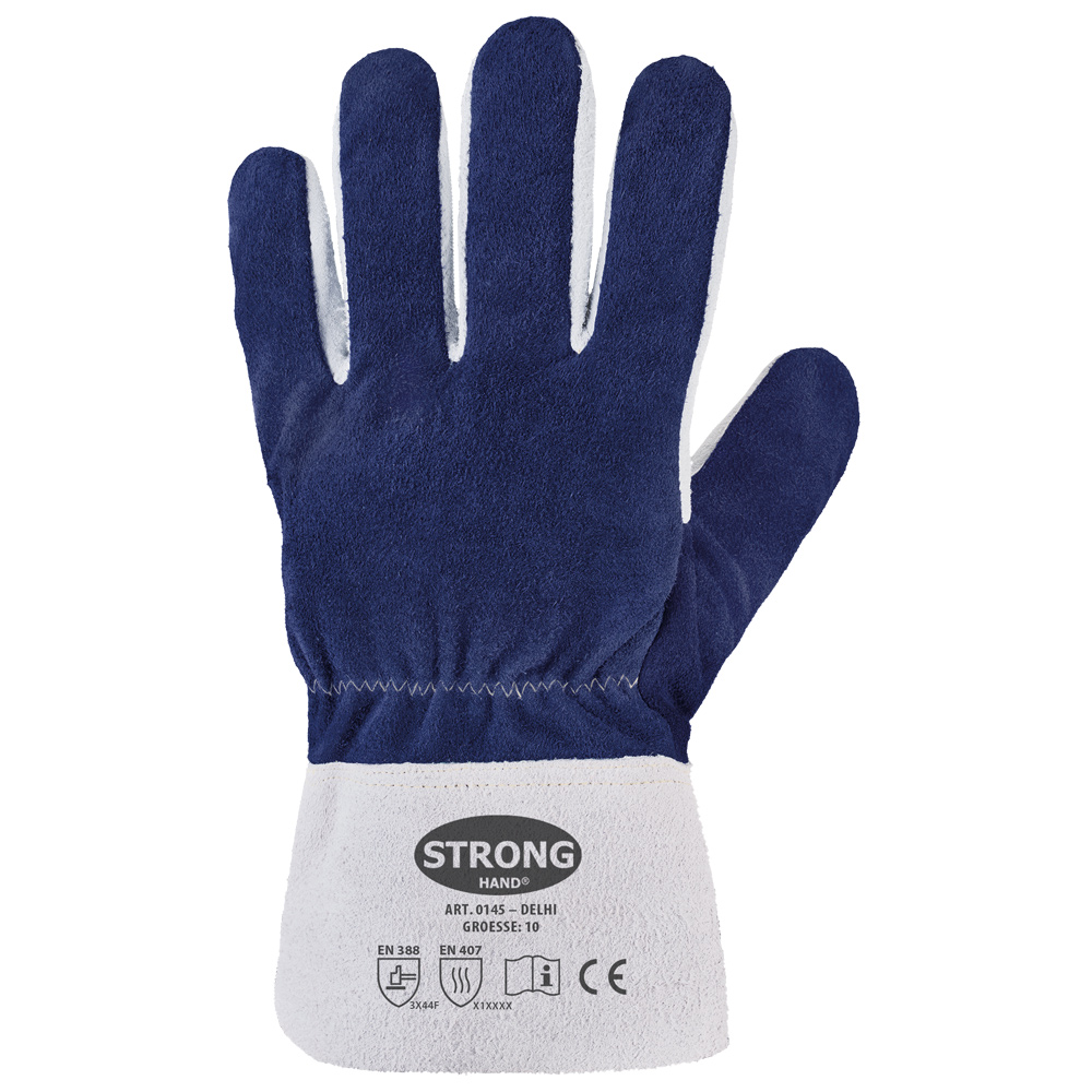 DELHI Cut Resistant Leather Kevlar Lining Gloves, Cut F