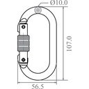 FA 50 101 17 - Steel Screw locking karabiner opening 18 mm