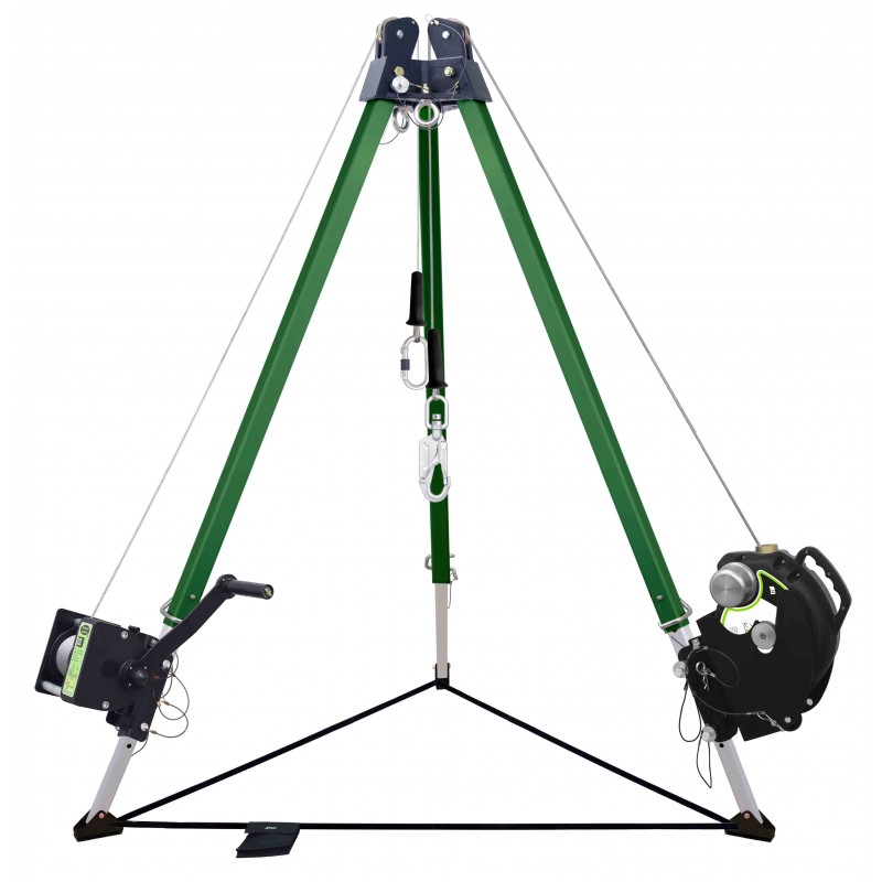 FA6010200 ATEX Tripod 10 ft. with double head mounted pulleys