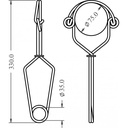 FA 50 211 75 - Stainless Steel Anchorage Connector opening 75 mm