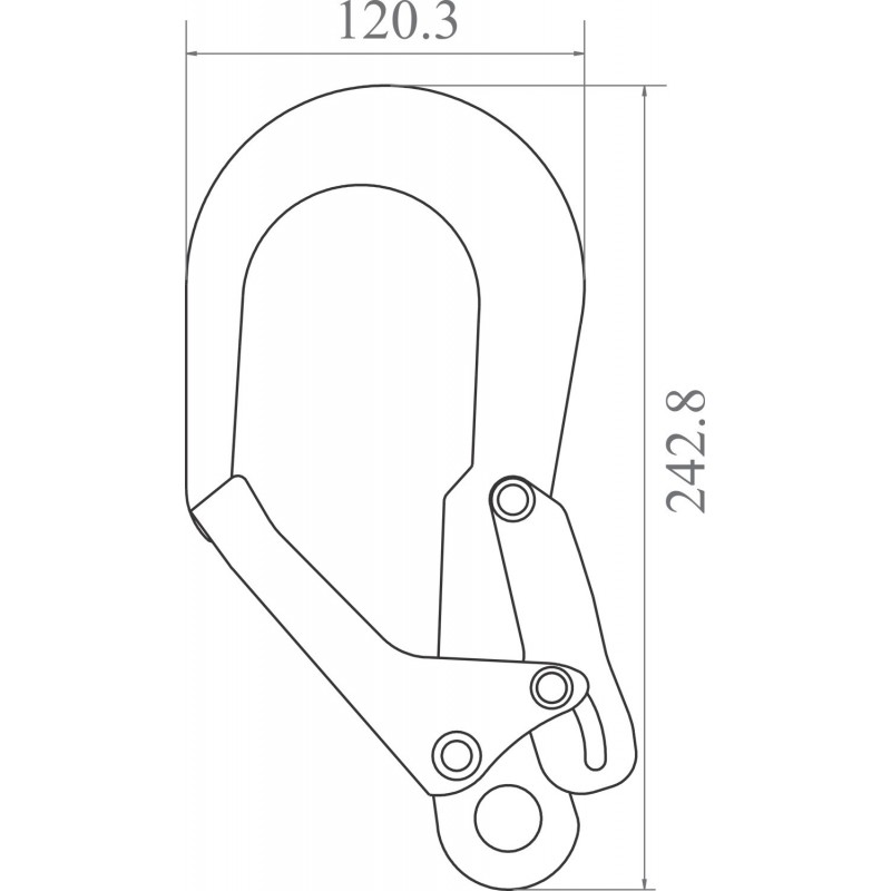 FA 50 222 55 - DIELECTRI Dielectric Scaffold hook opening 55 mm