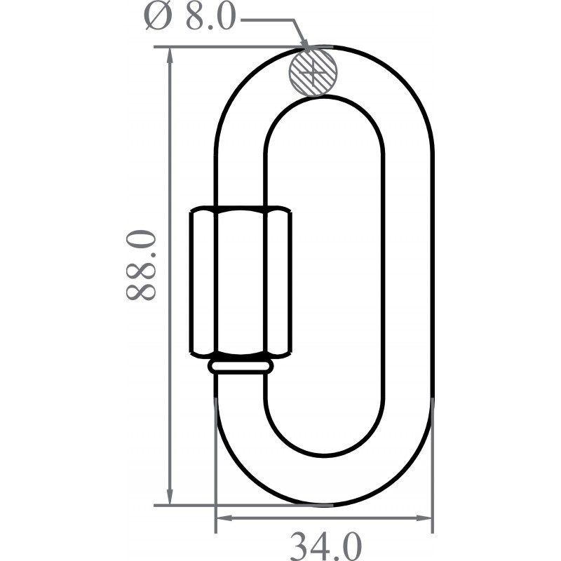 FA 50 400 16 - Oval Quick Link opening 18 mm 
