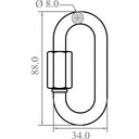 FA 50 400 16 - Oval Quick Link opening 18 mm 