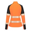 T173 PW3 Hi-Vis Women's 1/4 Zip Sweatshirt