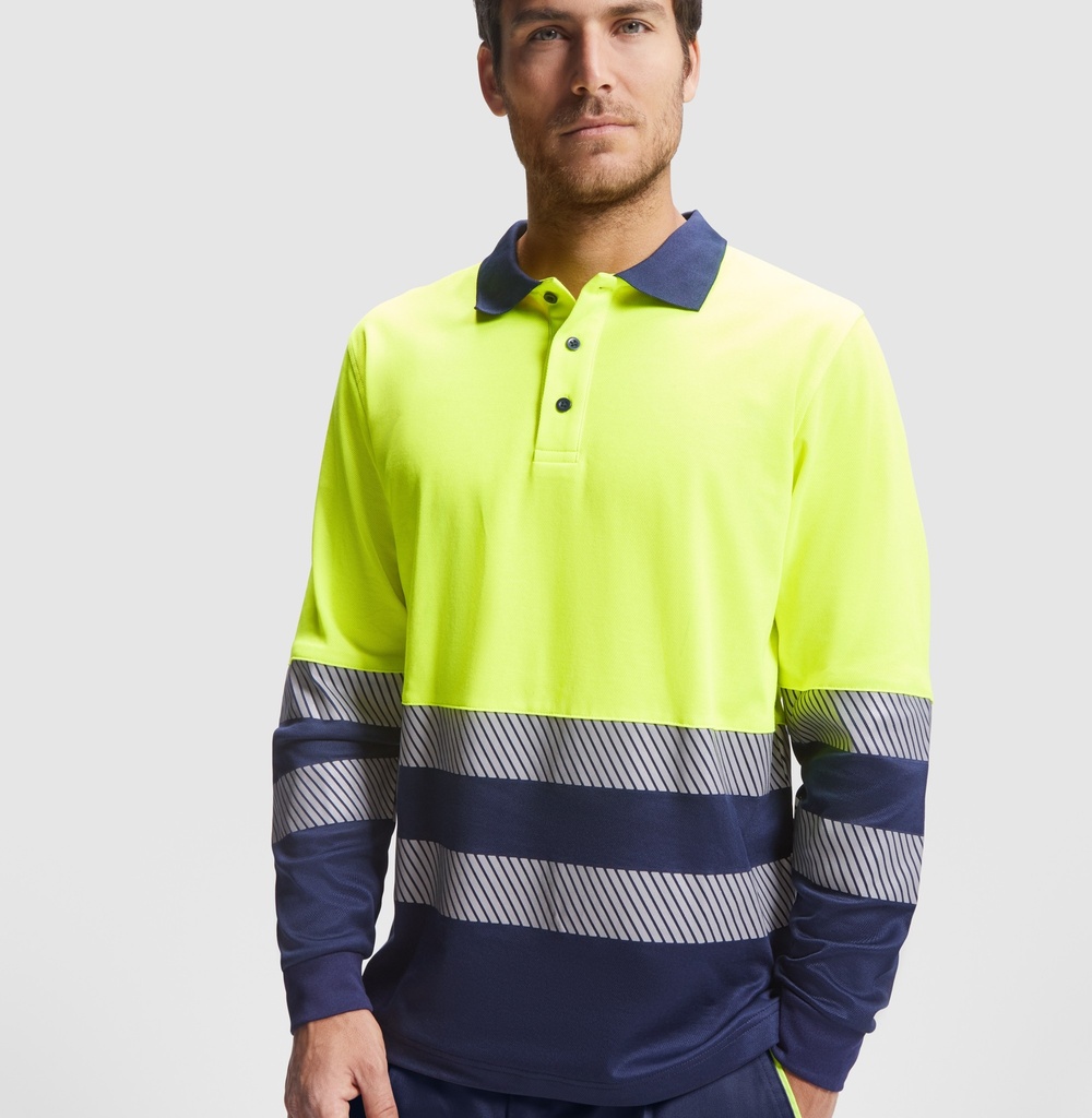 HV9319 ATRIO L/S Hi-Viz Polo Shirt (Segmented Tape)