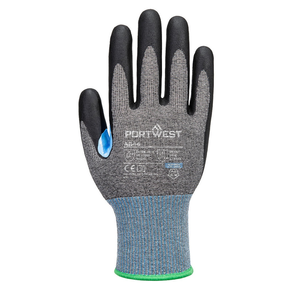 A644 CS Cut D15 Nitrile Foam Coated Gloves, Cut (D), 100°C 