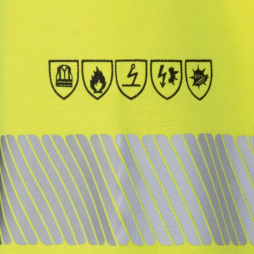 HELBERT Hi-Vis FR Antistatic Multinorm Polo shirt, Inherent FR, APC 1
