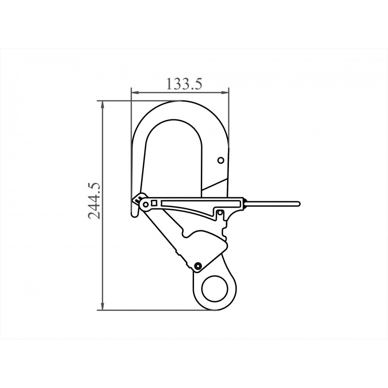 FA 60 016 02 - Aluminium Anchorage Hook opening 60mm