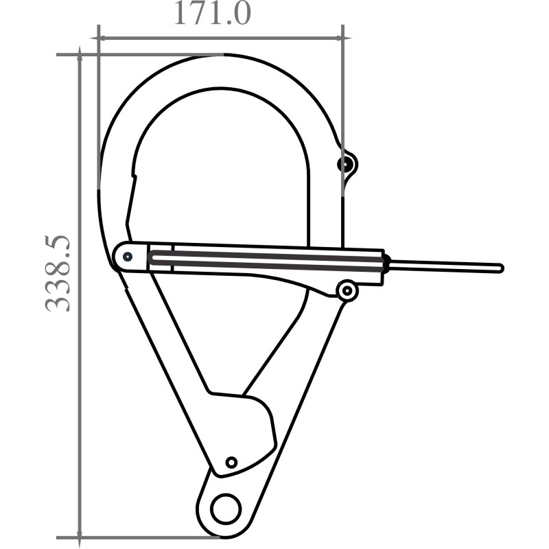 FA 60 016 06 - Steel Anchorage Hook opening 95mm 