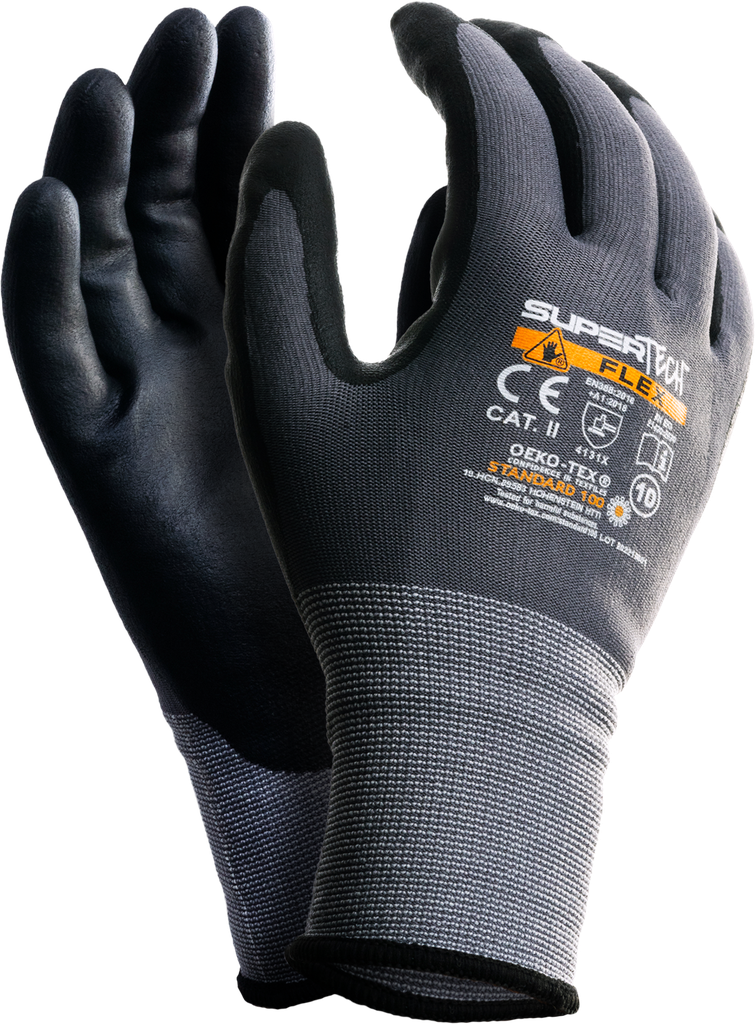 SUPER TECH FLEX Microfoam Nitrile Coated Safety work gloves
