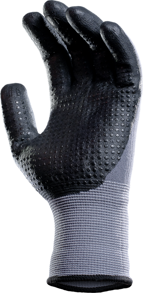SUPER TECH FLEX + Microfoam Nitrile Coated with PVC dots Safety work gloves