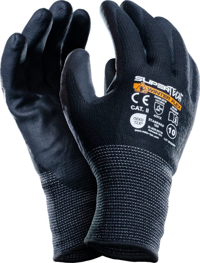 SUPER TECH WINTER FLEX Microfoam Nitrile Coated Safety work gloves