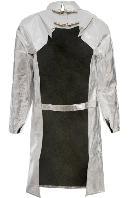 1453-135 HR4 BARA Aluminized Aramid fabric Coat with back Closure, 135cm